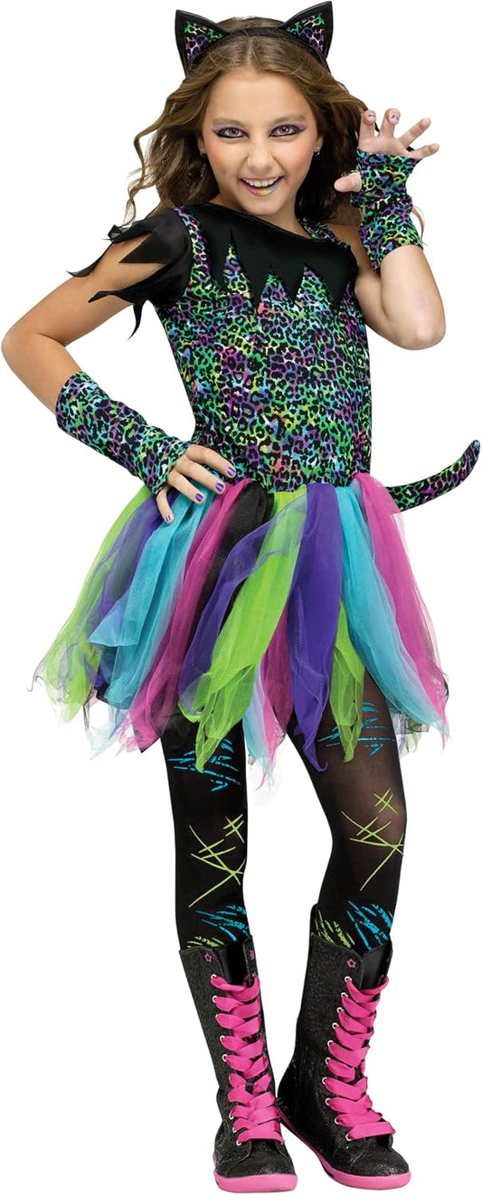 Wild Rainbow Cat Child Costume