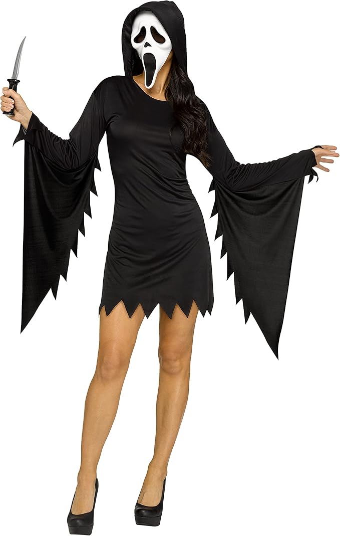Ghost Face Glamour Dress Costume