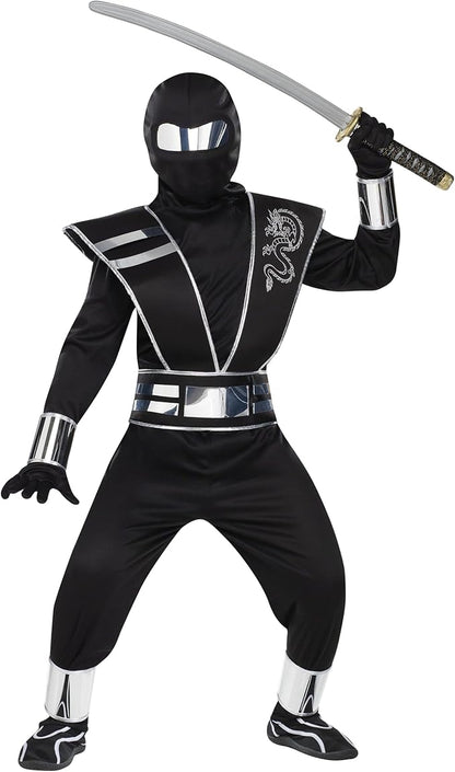 Silver Mirror Ninja Child Costume