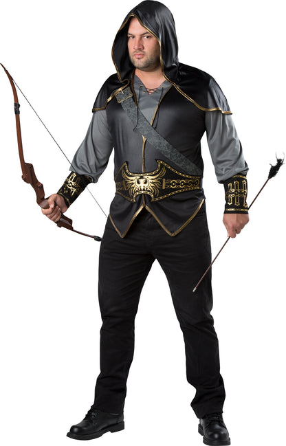 Fun World Men's Plus Size Hooded Huntsman Costume