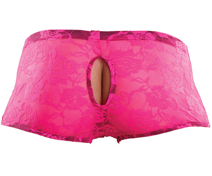 Envy Body Shop Sissy Pouch Lace Double Pleasure Boyshorts Panty Frontless Backless