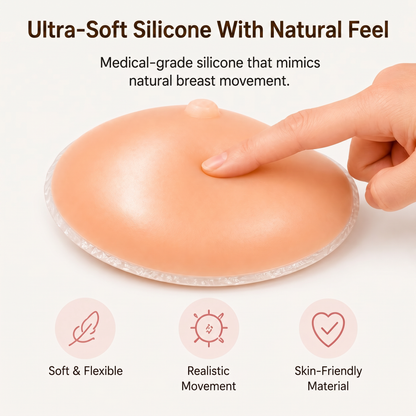 Envy Body Shop Concave Beige Tear Drop Swim Silicone Breast Forms