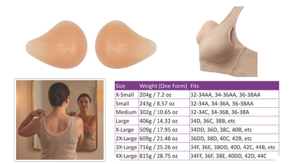 L-Shaped Silicone Breast Forms – Mastectomy, Crossdresser & Transgender Fit, Right