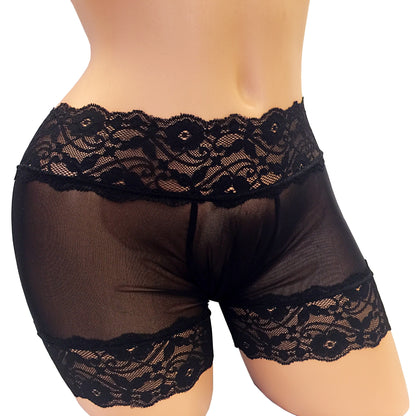 Envy Body Shop Sissy Pouch Split Back Lace Boy Shorts