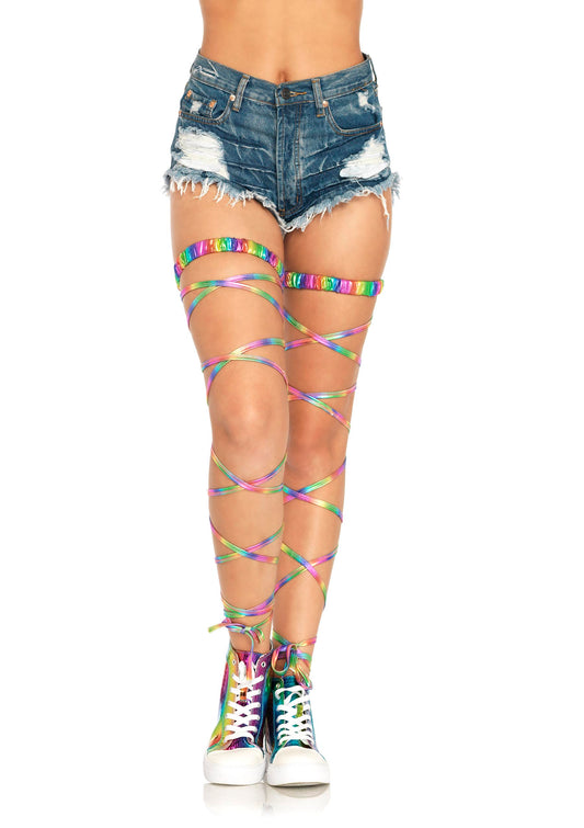 Lamé Garter Leg Wraps LA