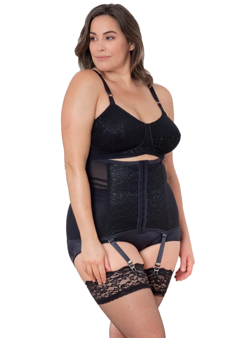 21 Waist Trainer / Girdle with Garters Firm Shaping