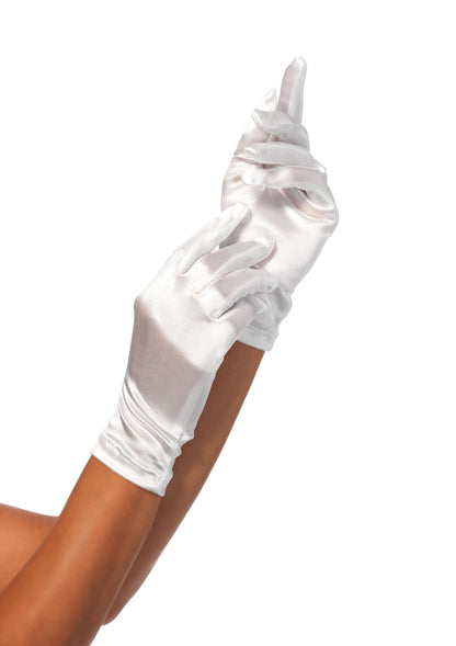 Satin Wrist Length Gloves