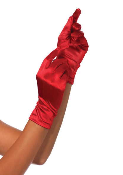 Satin Wrist Length Gloves