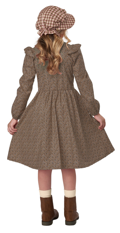 California Costumes Brown Frontier Settler Girl Child Costume