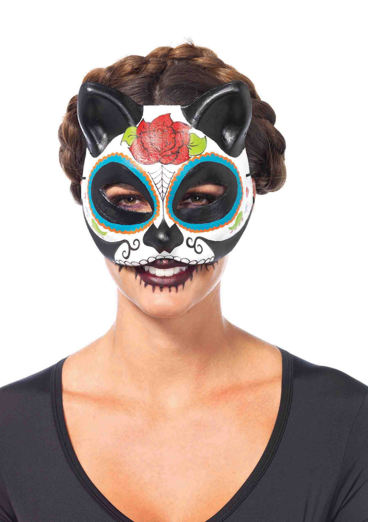 Sugar Skull Cat Mask