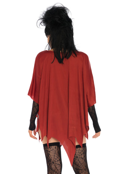 Leg Avenue 3762 Glitter Web Poncho Red