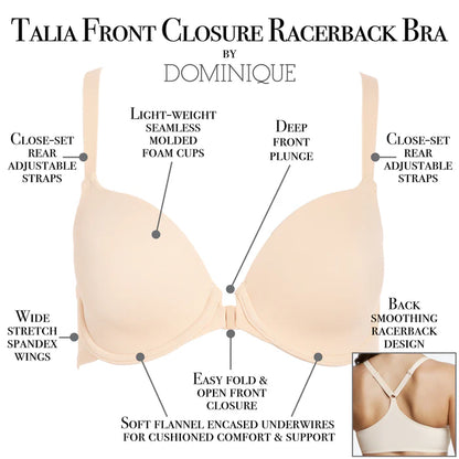 3900 Talia Front Closure Racerback Bra