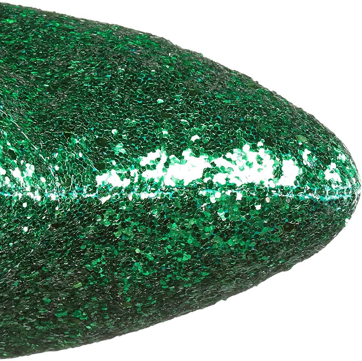 (Used) Ellie Shoes 421-ZARA 4" Knee-High Boot with Glitter, Green Glitter, Size 7