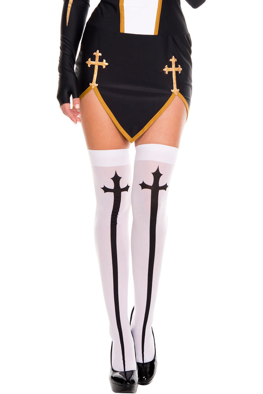 Gothic Cross Thigh High