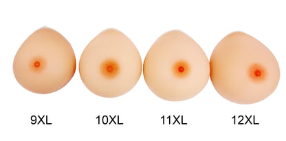 Big Jugs Rounder Fuller Concave Back Tear Drop Silicone Breast Forms
