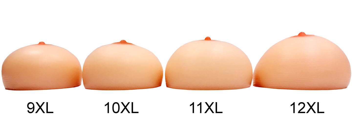 Big Jugs Rounder Fuller Concave Back Tear Drop Silicone Breast Forms