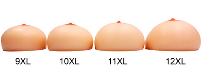 Big Jugs Rounder Fuller Concave Back Tear Drop Silicone Breast Forms