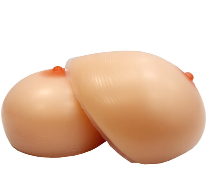Single Big Jugs Rounder Fuller Concave Back Tear Drop Silicone Breast Forms, 11XL