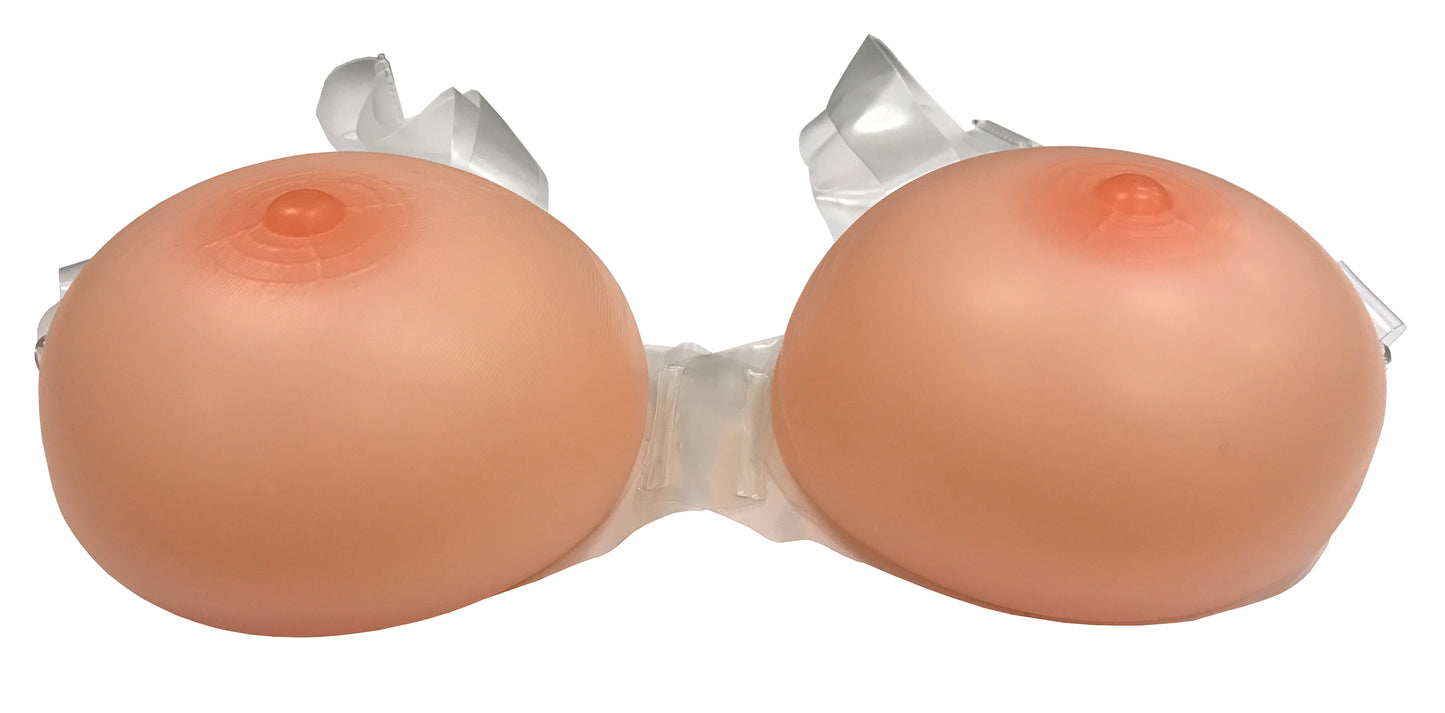ENVY BODY SHOP Strap On Rounder Fuller Concave Back Tear Drop Silicone Breast Forms