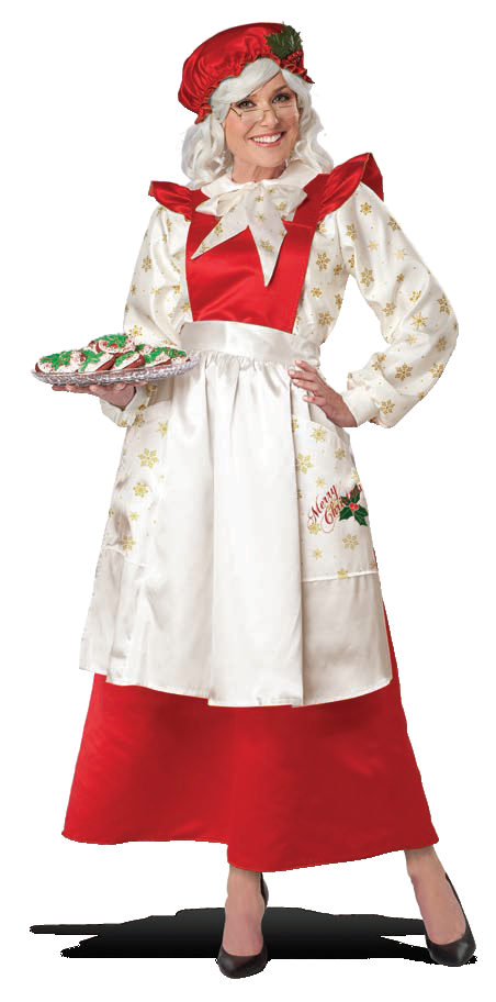 California Costumes Mrs Claus Pinafore Dress With Apron Adult Costume
