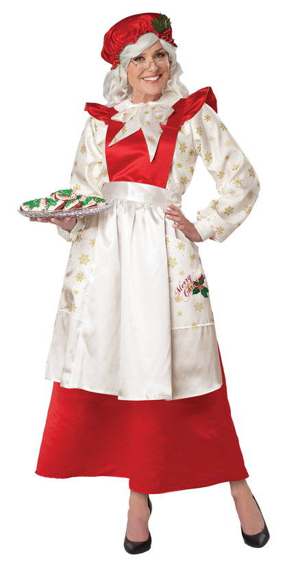 California Costumes Mrs Claus Pinafore Dress With Apron Adult Costume
