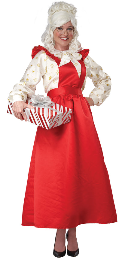 California Costumes Mrs Claus Pinafore Dress With Apron Adult Costume