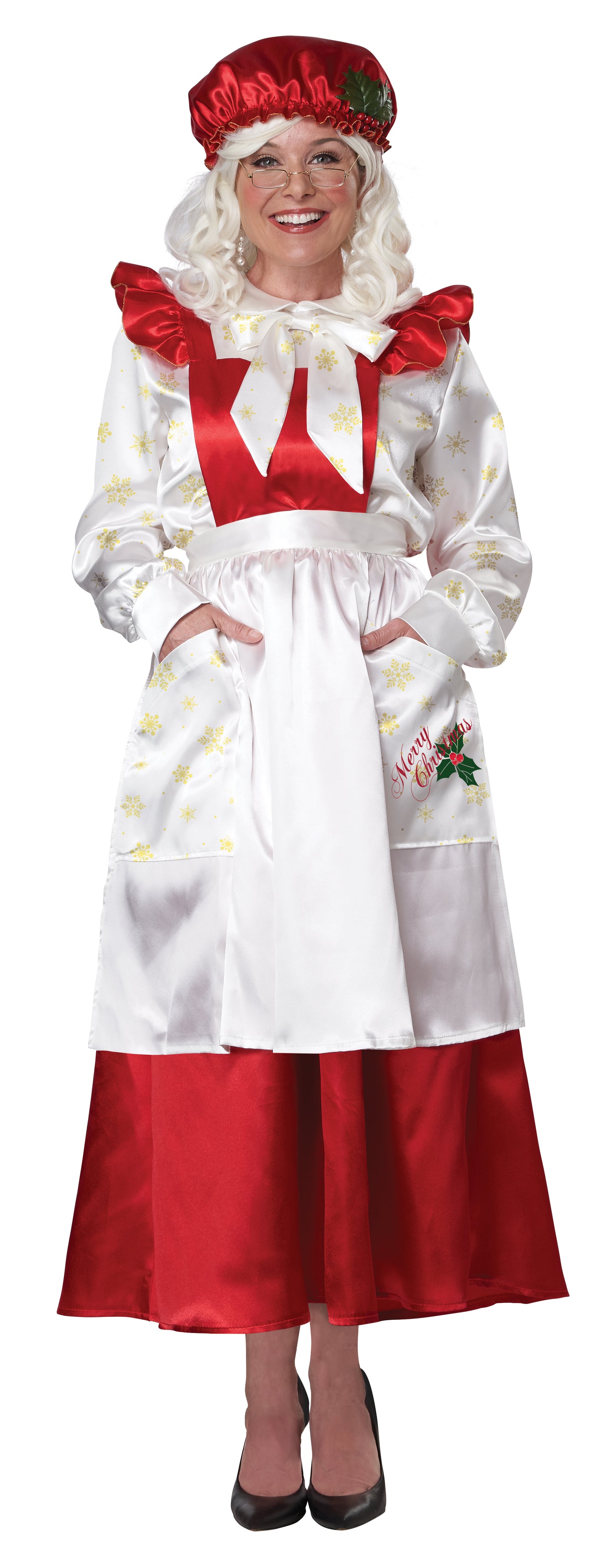 California Costumes Mrs Claus Pinafore Dress With Apron Adult Costume