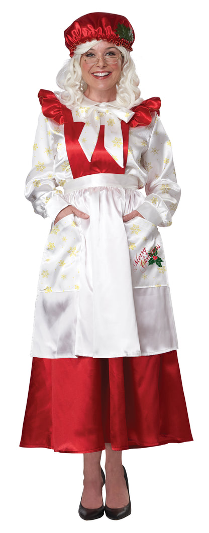 California Costumes Mrs Claus Pinafore Dress With Apron Adult Costume