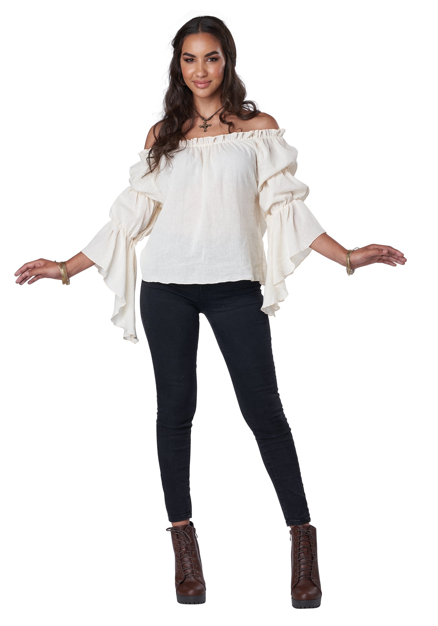 California Costumes Renaissance Peasant Blouse Cream Adult Costume