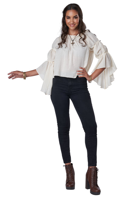 California Costumes Renaissance Peasant Blouse Cream Adult Costume