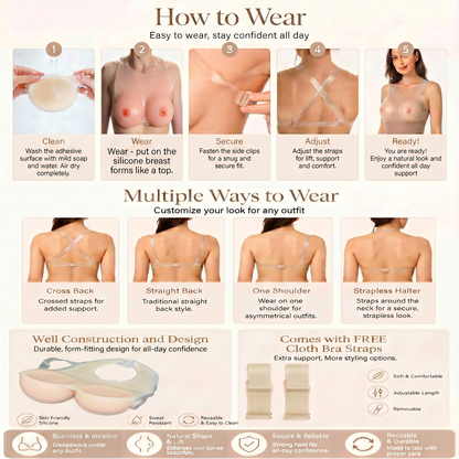 Envy Body Shop New Envy Be Mine Chest Cover Silicone Breast Form