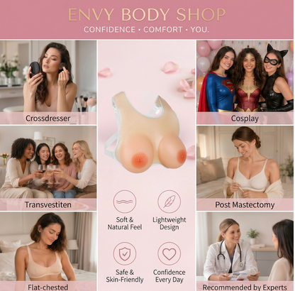 Envy Body Shop New Envy Be Mine Chest Cover Silicone Breast Form