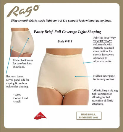511 Light Shaping Tummy Control Panty with Inner lining