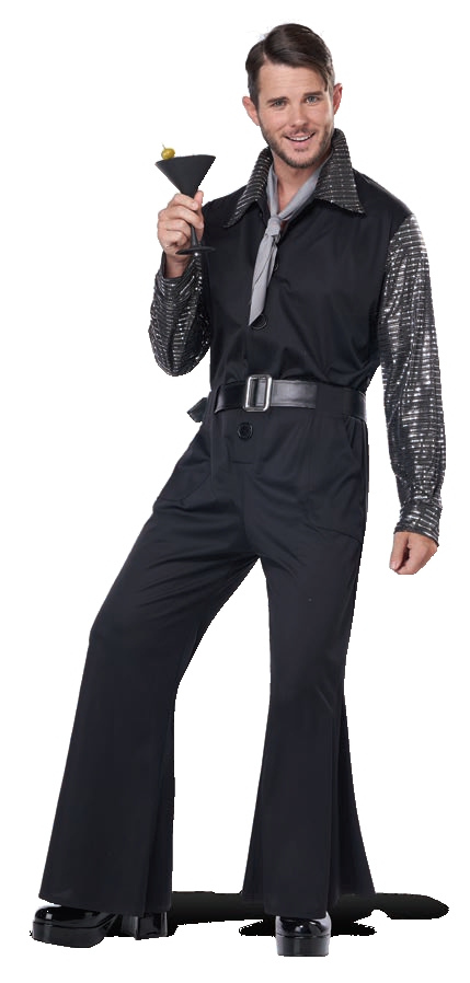 California Costumes Flashy 70's Style Jumpsuit Adult Costume