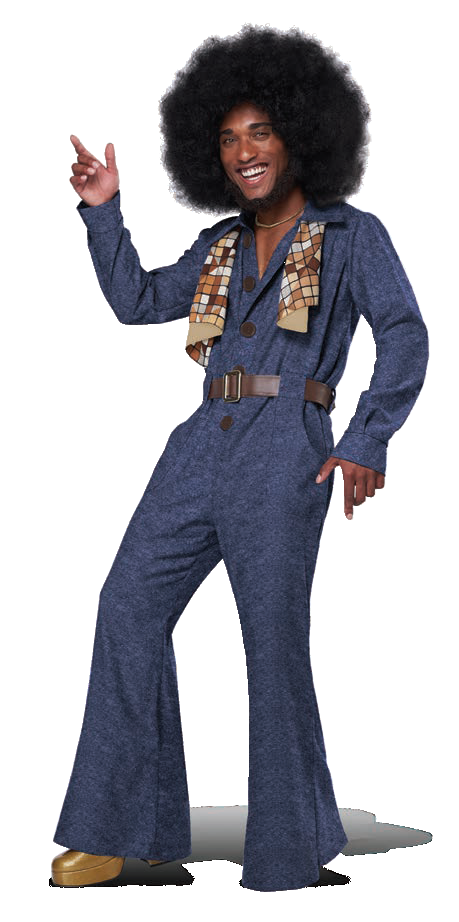 California Costumes 70's Denim Jumpsuit Adult Costume