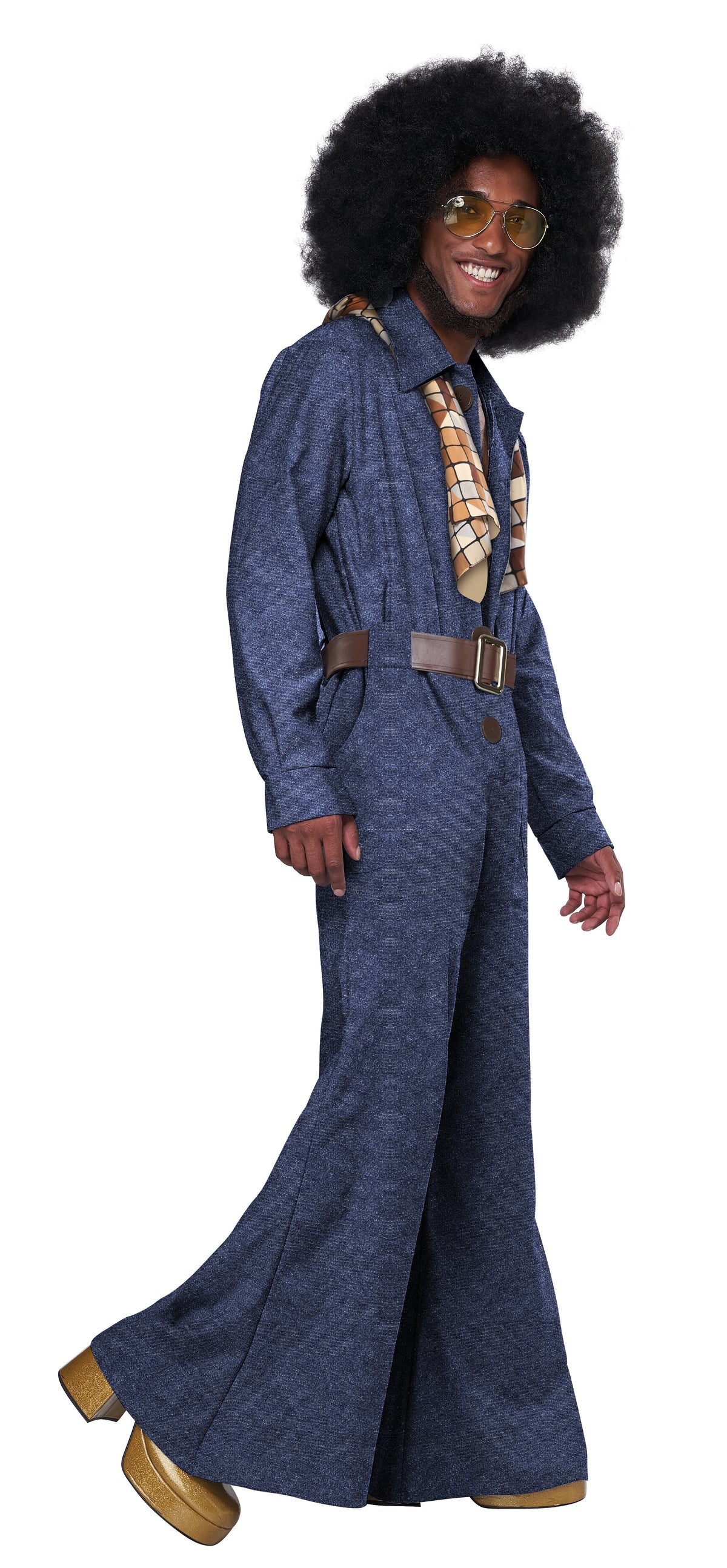 California Costumes 70's Denim Jumpsuit Adult Costume