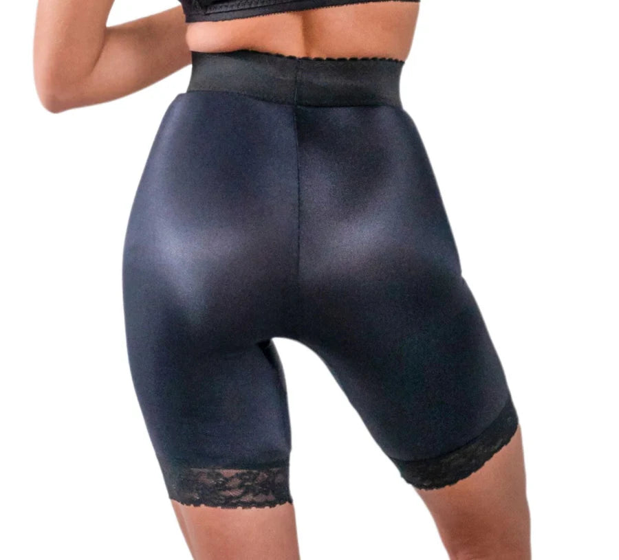 518 High Waist Light Shaping Bike Short | Satin 4-Way Stretch with Built-In Panty