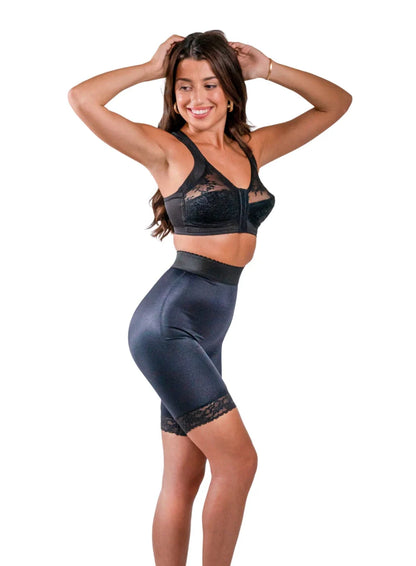 518 High Waist Light Shaping Bike Short | Satin 4-Way Stretch with Built-In Panty