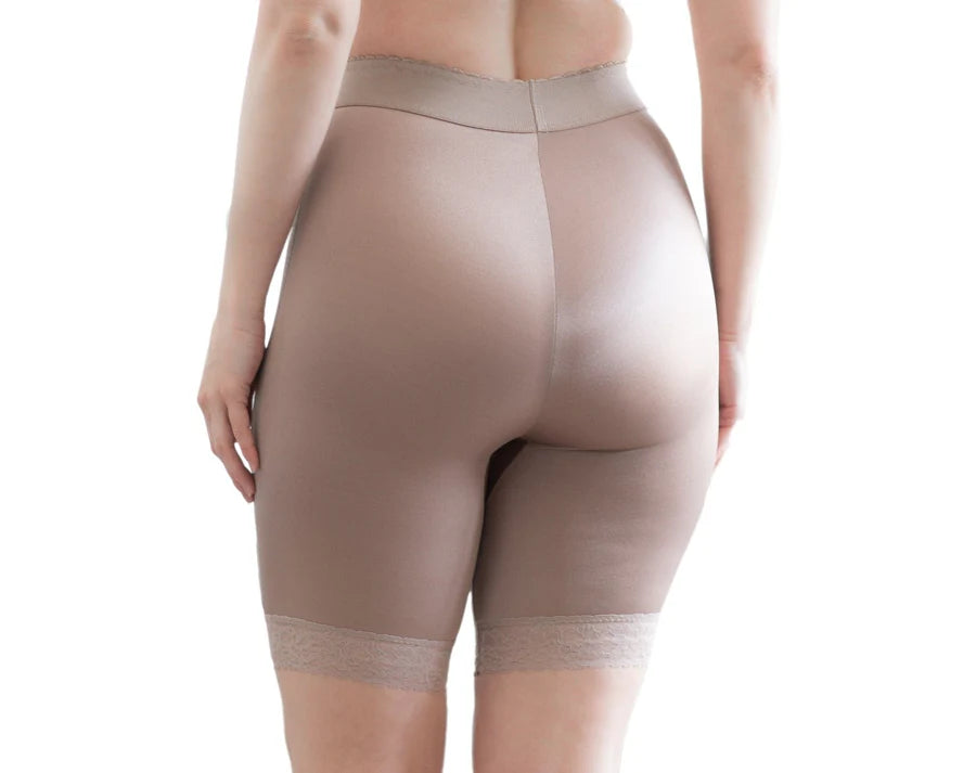 518 High Waist Light Shaping Bike Short | Satin 4-Way Stretch with Built-In Panty