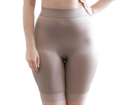 518 High Waist Light Shaping Bike Short | Satin 4-Way Stretch with Built-In Panty