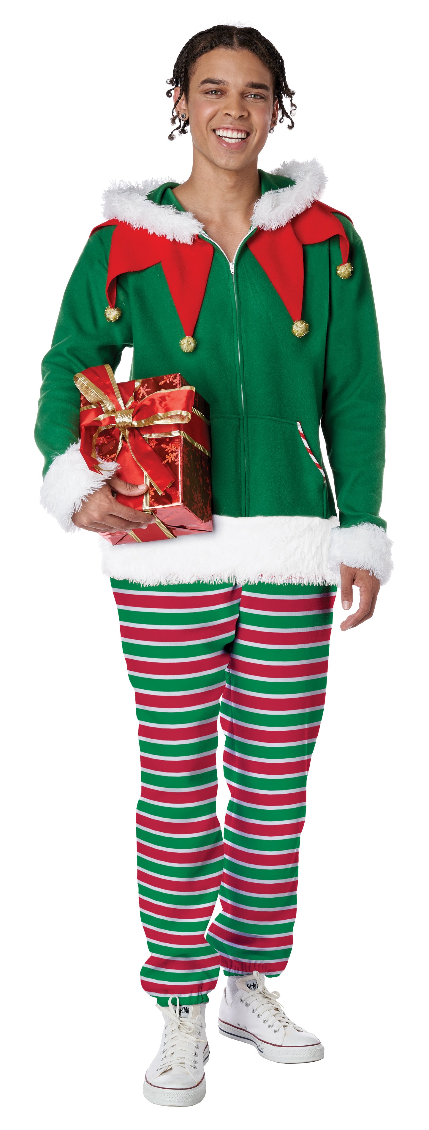 California Costumes Elf Fleece Jumpsuit Adult Costume