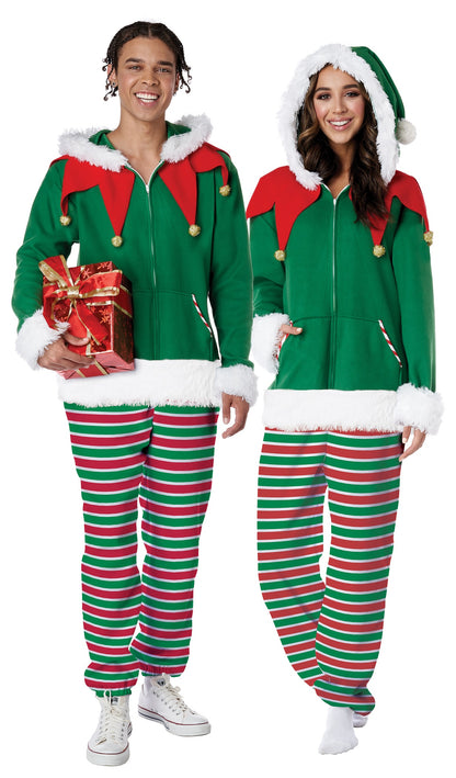 California Costumes Elf Fleece Jumpsuit Adult Costume
