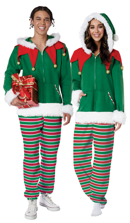 California Costumes Elf Fleece Jumpsuit Adult Costume