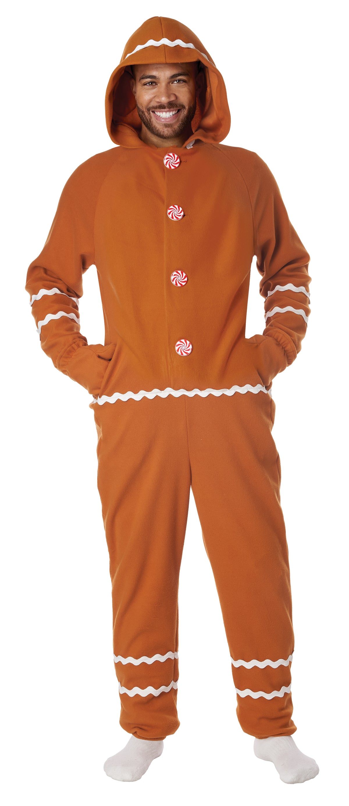 California Costumes Gingerbread Fleece Jumpsuit Adult Costume
