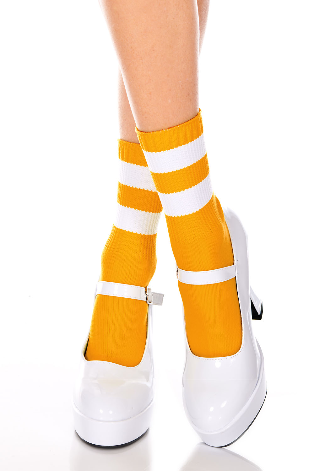 Acrylic Ankle High with Striped Top