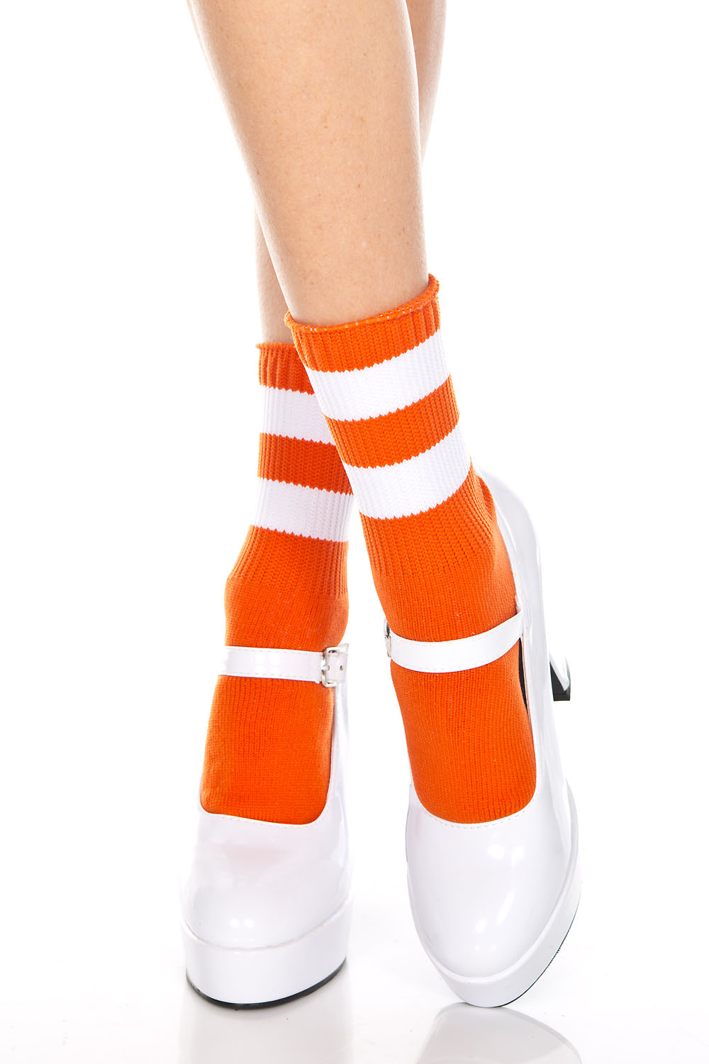 Acrylic Ankle High with Striped Top