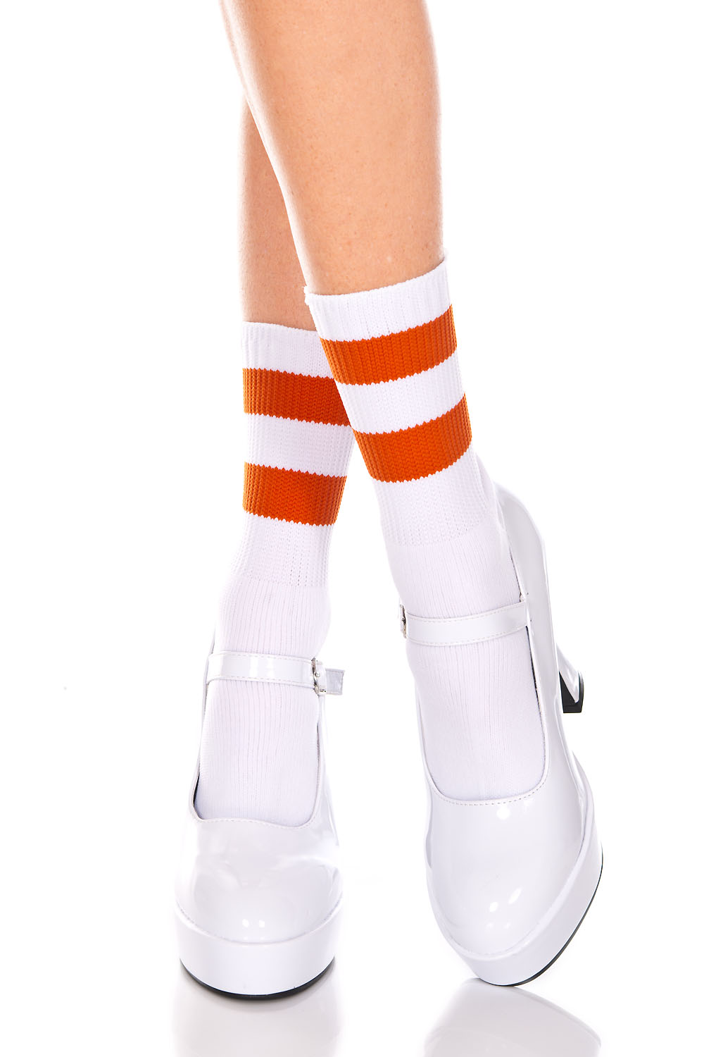 Acrylic Ankle High with Striped Top