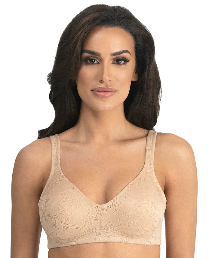 6018 Jolie Jacquard Lace Wire Free Minimizer Bra
