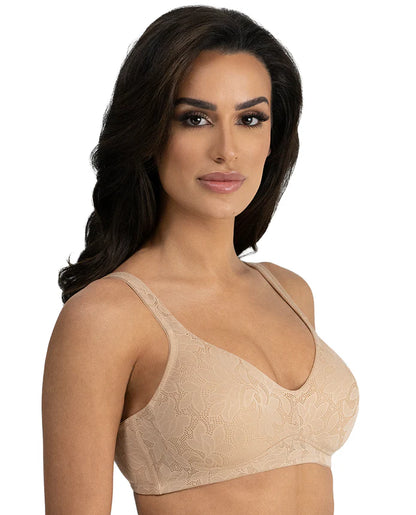 6018 Jolie Jacquard Lace Wire Free Minimizer Bra