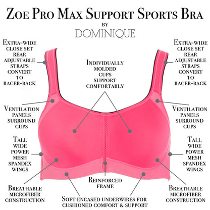 6100 Zoe Pro Max Support Sports Bra